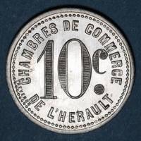 (№1921) Монета Франция 1921 год 10 Centimes (Шамбр де Коммерс-де-л)