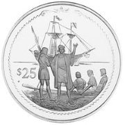 () Монета Британские Виргинские острова 1992 год 25  ""    AU