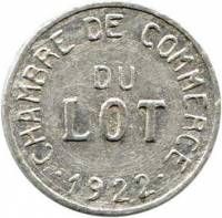 (№1922) Монета Франция 1922 год 5 Centimes (Торговая палата)