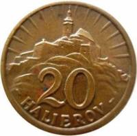 (№1940km4) Монета Словакия 1940 год 20 Halier