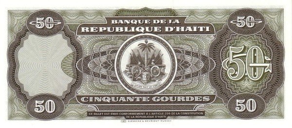  Банкнота Гаити 1999 год 50     UNC