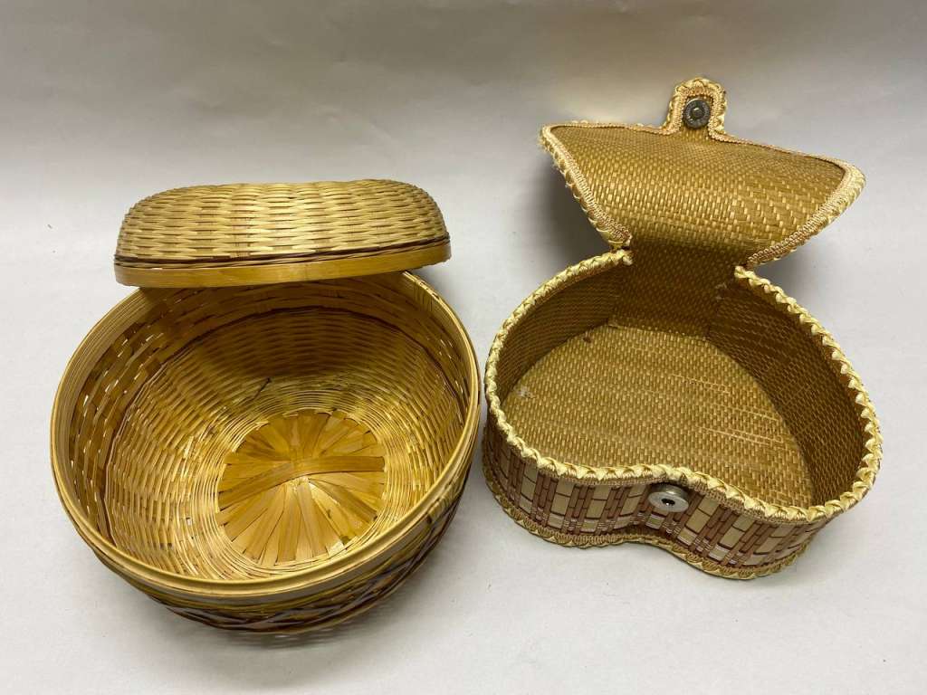 Набор плетеных шкатулок 2 шт