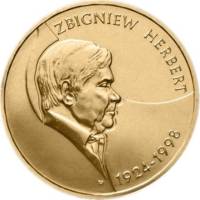 (160) Монета Польша 2008 год 2 злотых "Збигнев Херберт"  Латунь  UNC