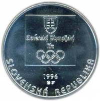 () Монета Словакия 1996 год 200  ""   Биметалл (Серебро - Ниобиум)  UNC