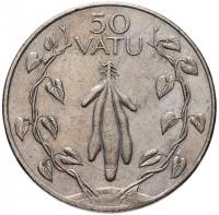 (2009) Монета Вануату 2009 год 50 вату "Батат"  Медь-Никель  UNC