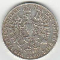 () Монета Германия (Империя) 1857 год 1  ""   Биметалл (Серебро - Ниобиум)  UNC