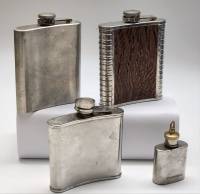 Фляги 4 штуки нержавеющая сталь разных размеров стандартные и мини Raivola