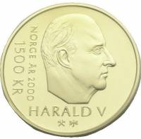 (№2000km467) Монета Норвегия 2000 год 1,500 Kroner (Сформулированных в декларации тысячелетия)
