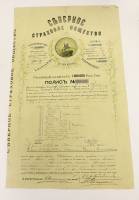 Страховой полис Северного СО 1893 год, выдан Надворному советнику, №569027, VF