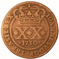 (№1729km5b) Монета Ангола 1729 год 20 Reacute;is (ХХ)