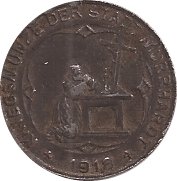 (№1918) Монета Германия 1918 год 50 Pfennig