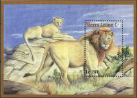 (№1995-279) Блок марок Сьерра-Леоне 1995 год "Лев Лев", Гашеный