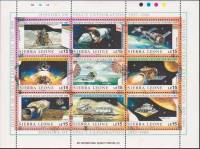 (№1989-1239) Лист марок Сьерра-Леоне 1989 год "История освоения космоса", Гашеный