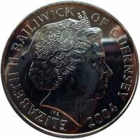 () Монета Остров Гернси 2004 год 5 фунтов ""   AU