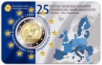 (023 Бельг) Монета Бельгия 2019 год 2 евро "Европейский валютный институт. 25 лет"  Биметалл  Coinca