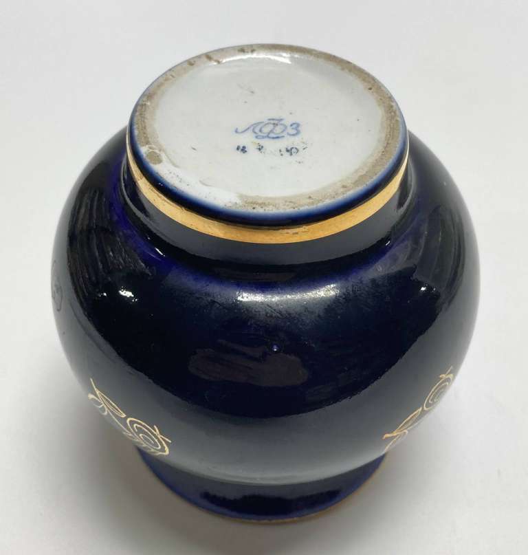 Ваза, Кобальт, позолота, ЛФЗ