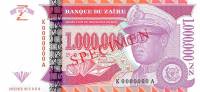 () Банкнота Заир 25.10.1996 год 1 000 000  ""   UNC