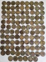 Набор 105 штук юбилейных монет СССР 1 рубль Ленин и 20 лет Победы (требуется чистка)