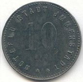 (№1919) Монета Германия 1919 год 10 Pfennig