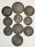 Набор копий царских монет 10 штук все разные