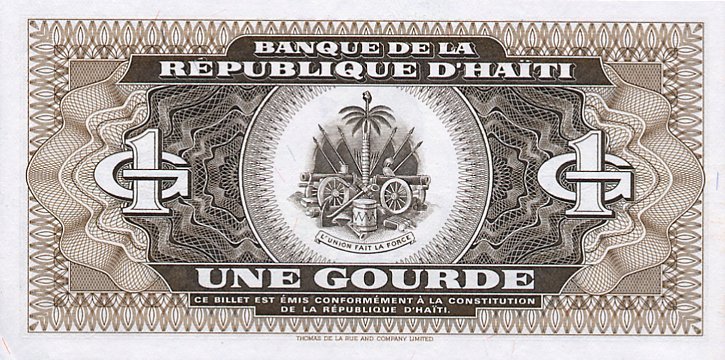  Банкнота Гаити 1992 год 1     UNC