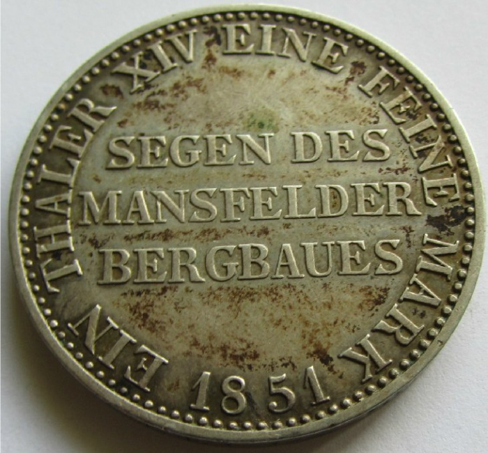 () Монета Германия (Империя) 1842 год 1  &quot;&quot;   Биметалл (Серебро - Ниобиум)  UNC