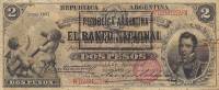 (№1888P-S1092b) Банкнота Аргентина 1888 год "2 Pesos"