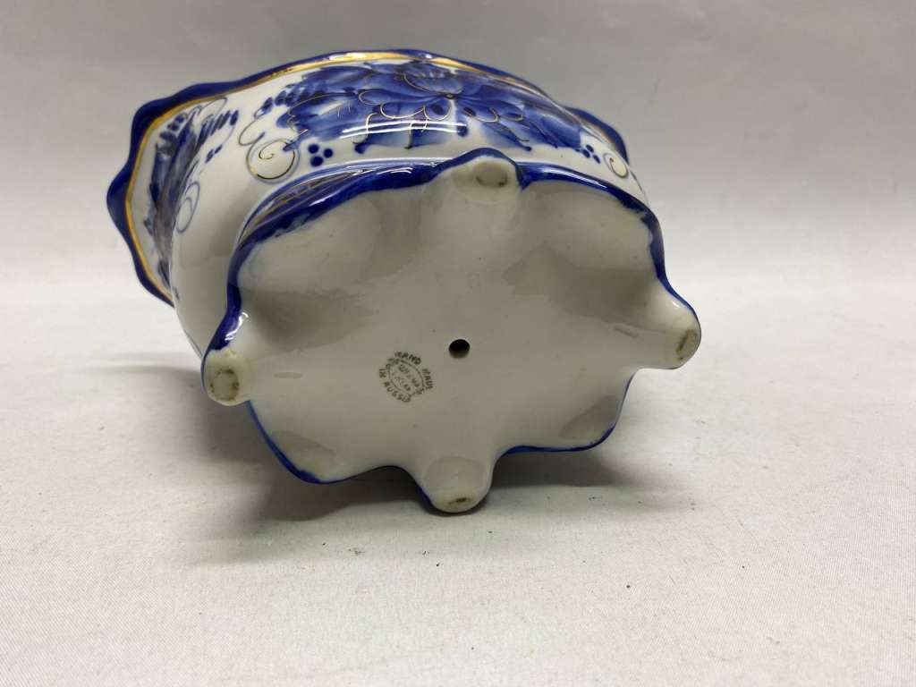 Конфетница салатник ладья Шекла Гжель