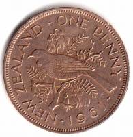 (,) Монета Новая Зеландия 1961 год 1 пенни ""  Бронза  VF