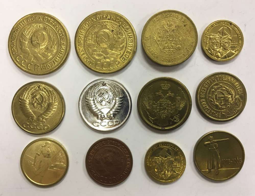 Набор копий монет, 12 шт.