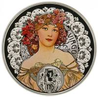 2011 Монета Остров Ниуэ 1 доллар Дева  Серия А. Мухи Серебро Ag 925  PROOF Коробка