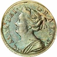 () Монета Монди Великобритания 1703 год 1 пенни ""  Биметалл (Серебро - Ниобиум)  UNC