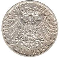 () Монета Германия (Империя) 1902 год   ""   Серебро (Ag)  XF