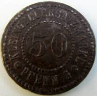 (№1918) Монета Германия 1918 год 50 Pfennig