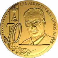 (01) Монета Бельгия 2004 год 50 евро "Альберт II"  Золото Au 999  PROOF