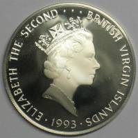 () Монета Британские Виргинские острова 1993 год 25  ""    AU