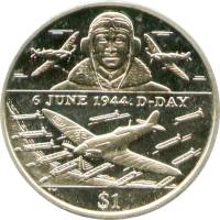 (2004) Монета Британские Виргинские острова 2004 год 1 доллар "Высадка в Нормандии. Авиация"  Медь-Н