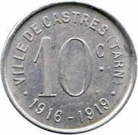 (№1916) Монета Франция 1916 год 10 Centimes