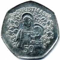 () Монета Гибралтар 2005 год 50 пенсов ""   AU