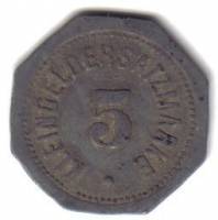 (№1917) Монета Германия 1917 год 5 Pfennig