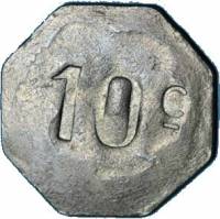 (№1920) Монета Франция 1920 год 10 Centimes (Енто. Кооперативной Академии)