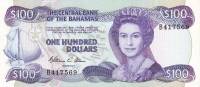 Банкнота Багамские острова Багамы 1984 год 100     UNC