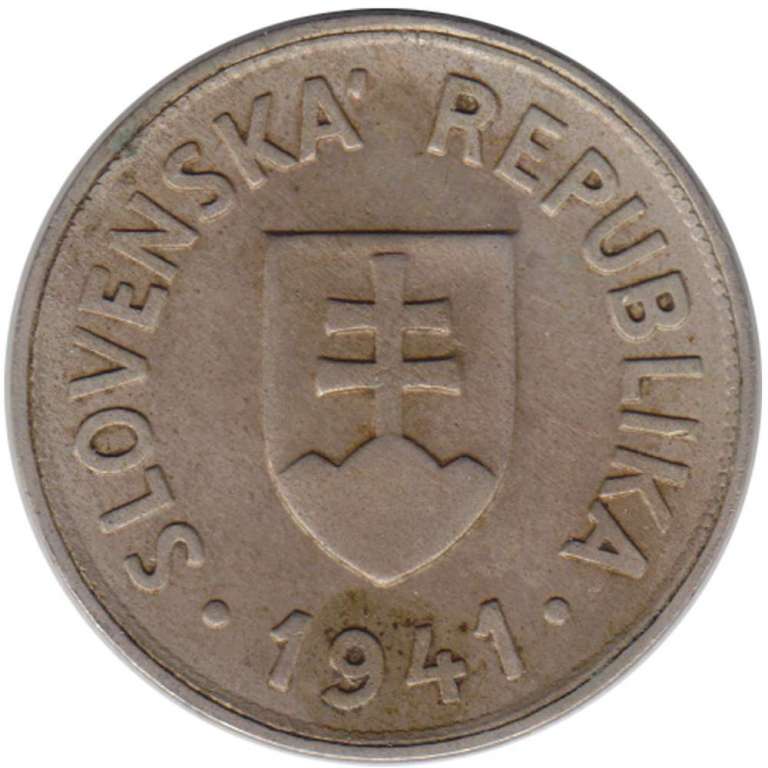 Монета Словакия 1941 год 50 геллеров, VF