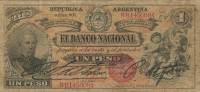 (№1888P-S1091a) Банкнота Аргентина 1888 год "1 Peso"