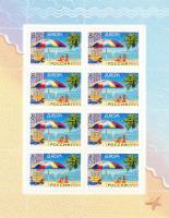 2004-037 Лист 8м 2х4 Россия 8 руб x8 Символический рисунок  Проект Европа Отдых III O