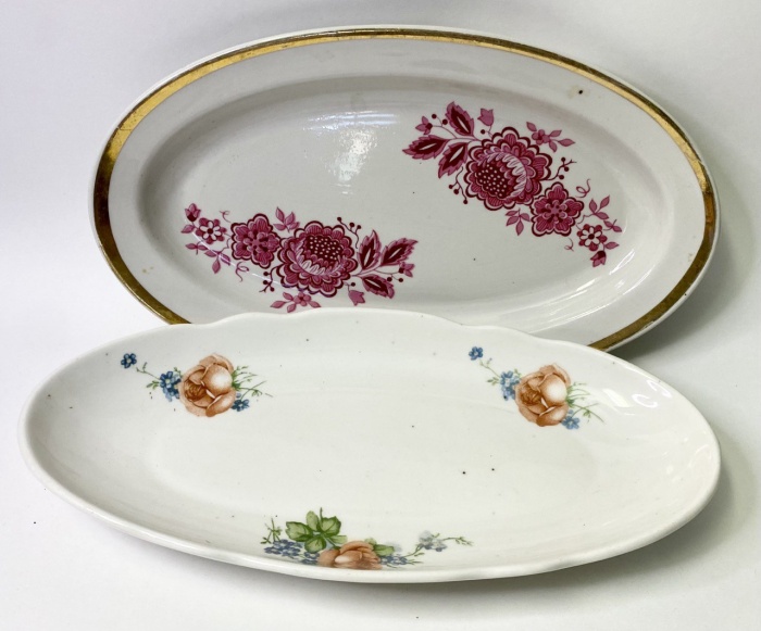 Селедочница фарфор Пролетарий Новгород 2 шт