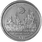 (2005) Монета Британские Виргинские острова 2005 год 1 доллар "Нельсон и порядок звезды"  Медь-Никел