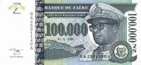 (,) Банкнота Заир 1996 год 100 000 новых заиров "Мобуту Сесе Секо"   UNC
