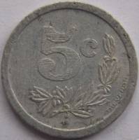 (№1921) Монета Франция 1921 год 5 Centimes