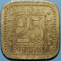 (№1920) Монета Франция 1920 год 25 Centimes (ФЕЛ Лувра)